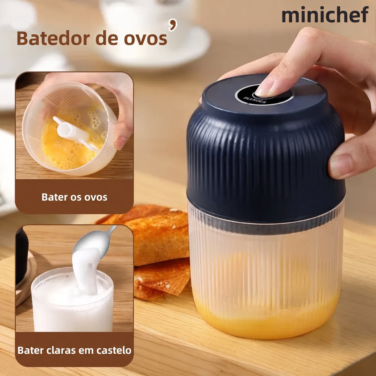 MiniChef - Triturador Elétrico Portátil Multifunções